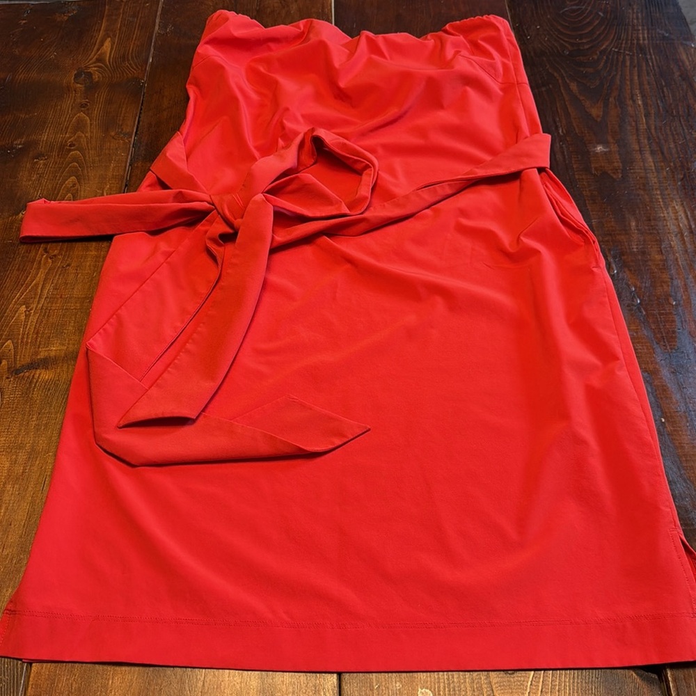 Athleta Strapless Dress in Bold Orange - Picture 3 of 6